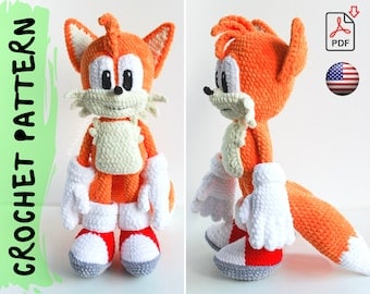 Copter-Tailed Fox Crochet Pattern for Baby Toy
