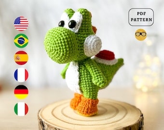 Yoshi Super Mario Crochet Pattern Tutorial