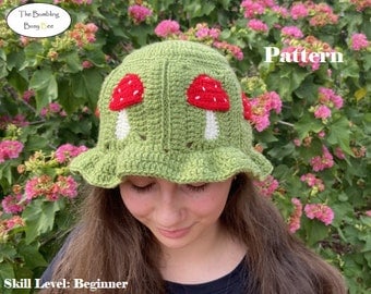 Crochet Pattern for Mushroom Bucket Hat
