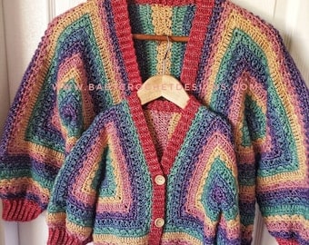 Aurora Hexagon Cardigan Crochet Pattern for All