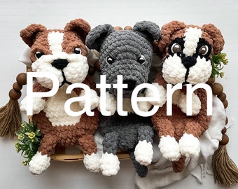 Crochet Amigurumi Pattern: Bulldogs, Pitbulls, Boxers