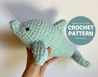 Dewey the Dolphin Crochet Plushie Pattern