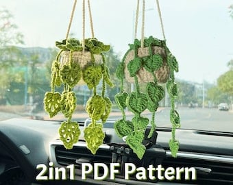 2-in-1 Car Hanging Plant Crochet Pattern