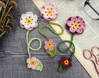 Boho Floral Crochet Bookmark Beginner Pattern