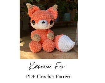 Beginner Kawaii Fox Crochet Amigurumi Pattern PDF