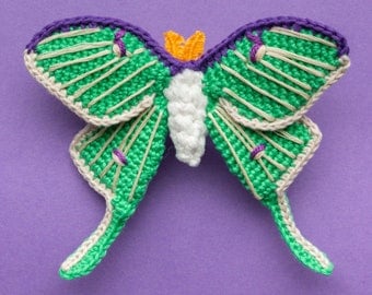 Luna Moth Butterfly Crochet Pattern Guide