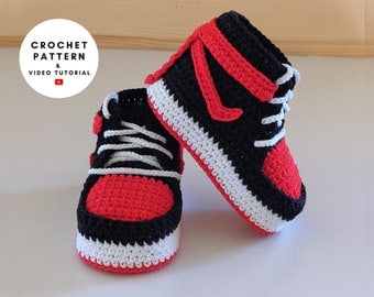 Basketball Sneakers Crochet Pattern for Newborns