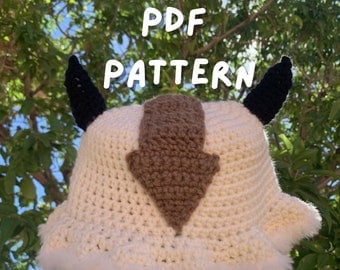 Sky Bison Crochet Bucket Hat Pattern PDF