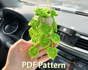 Crochet Pattern for Car Hanging Plant