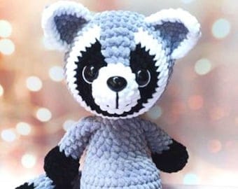 Amigurumi Raccoon Crochet Pattern PDF in English