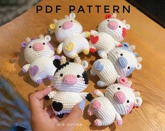 Cow Crochet Pattern PDF - Unfinished Doll