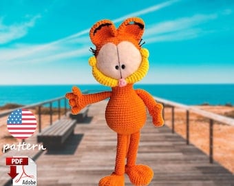 Garfield Cat Amigurumi Crochet Pattern PDF
