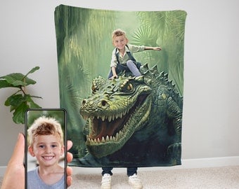 Custom Alligator Blanket: Personalized Kids' Gift