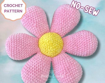 DIY No-Sew Crocheted Flower Pillow Pattern