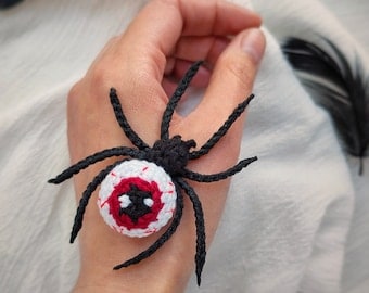 Eye Spider Halloween Amigurumi Crochet Pattern PDF