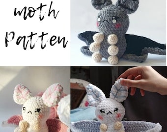 Handmade Amigurumi Moth Crochet Pattern Toy