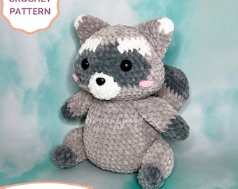 Crochet Pattern for Raccoon Amigurumi Plush