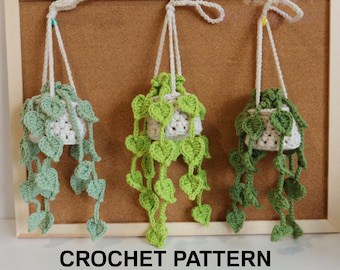 Crochet Car Hanging Plant Pattern