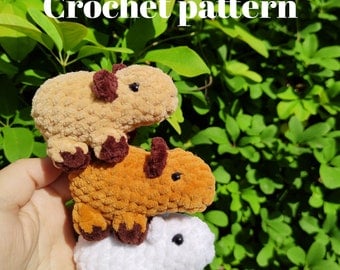 Amigurumi Capybara Baby Crochet Pattern PDF