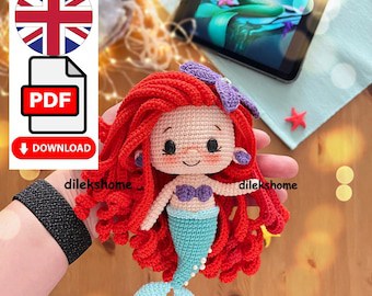 Mermaid Amigurumi Crochet Pattern: English PDF