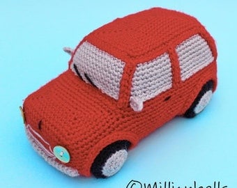 Classic Mini Cooper Crochet Pattern Amigurumi Toy