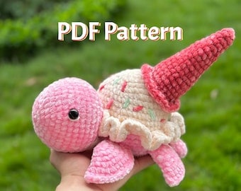 Ice Cream Turtle Amigurumi Crochet Pattern