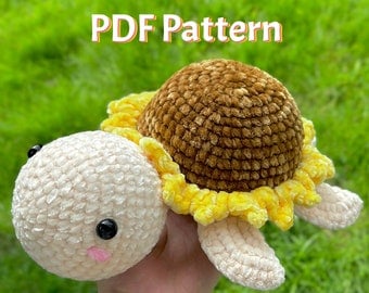 Sunflower Turtle Crochet Amigurumi Pattern
