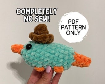 Mini No-Sew Crochet Platypus Keychain Pattern