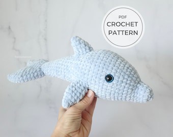 Dolphin Amigurumi Crochet Pattern: Super Bulky Chenille