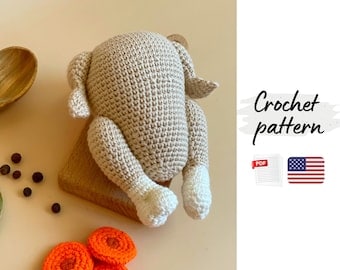 Playful Chicken Crochet & Food Pattern