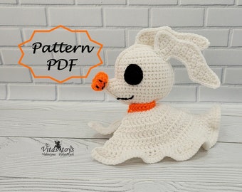 Amigurumi Crochet Ghost Dog Toy Pattern