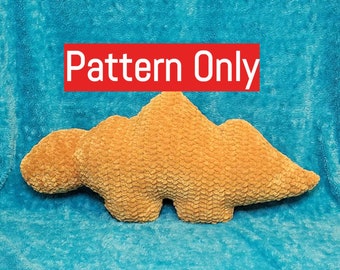 Dino Chicken Nugget Crochet Pillow Pattern