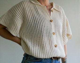 Jebel Button-Up Crochet Pattern PDF