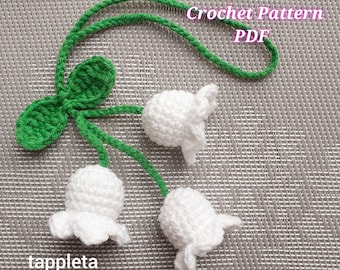 Crochet Lily of the Valley Car Charm Pattern