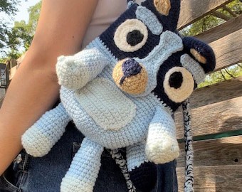 Bluey Puppy Backpack Crochet Pattern - Birthday Gift
