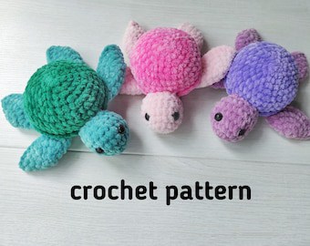 Crochet Turtle Amigurumi Pattern DIY Tutorial