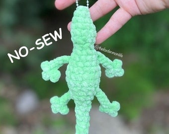 Basil No-Sew Keychain Lizard Crochet Pattern