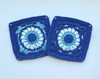 Evil Eye Crochet Granny Square Pattern Amulet