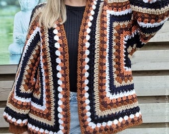 Boho Vibes Hexa Cardigan Crochet Pattern