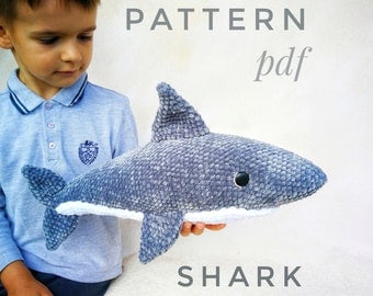 Amigurumi Shark Crochet Pattern: Plushie Shark Pillow