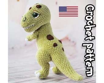 T-Rex Amigurumi Crochet Pattern: DIY Plush Dinosaur