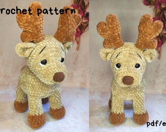 Amigurumi Reindeer Crochet Pattern: Woodland Plushie PDF