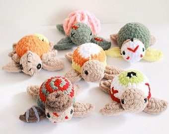 Halloween Themed Turtle Crochet Pattern Bundle