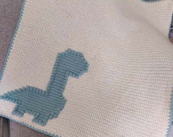 Dinosaur Crochet Pattern for Baby/Child Blanket
