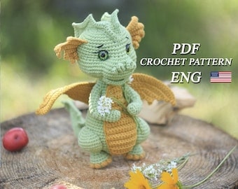 Cute Dragon Scamp Crochet Pattern Tutorial - PDF