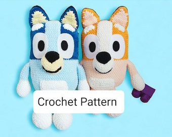 Blue Heeler Dog Crochet Amigurumi Pattern PDF