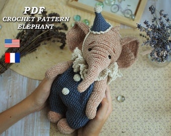 Crochet Amigurumi Elephant Pattern PDF