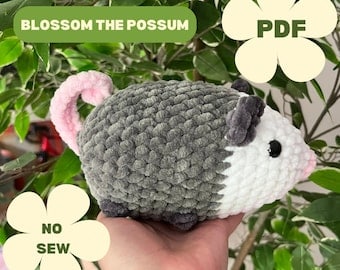 No-Sew Blossom the Possum Crochet Pattern