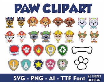 Cartoon Paw SVG Clipart for Cricut & Vector