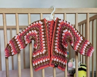 Hexagon Baby Cardigan Crochet Pattern PDF